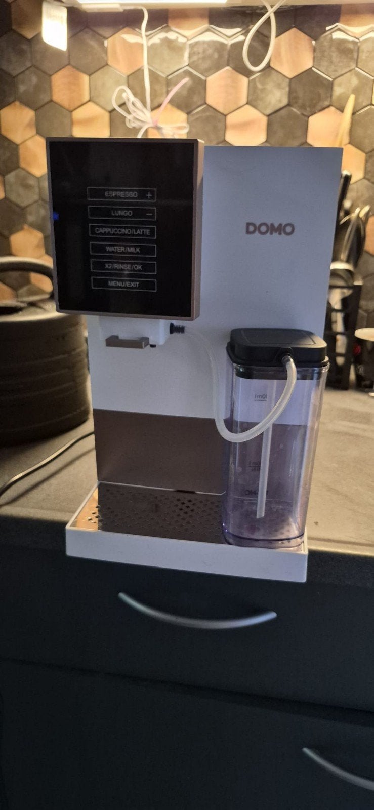 DOMO volautomatische espressomachine, Ophalen, Afneembaar waterreservoir, Espresso apparaat, Koffiebonen