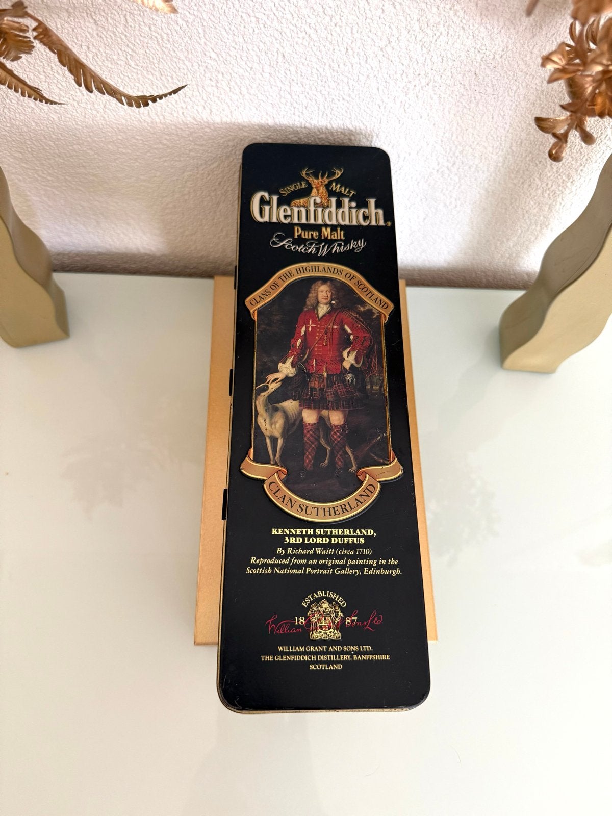Glenfiddich Clans of the Highlands Clan Sutherland Blik, Verzamelen, Ophalen of Verzenden, Gebruikt, Overige, Overige merken