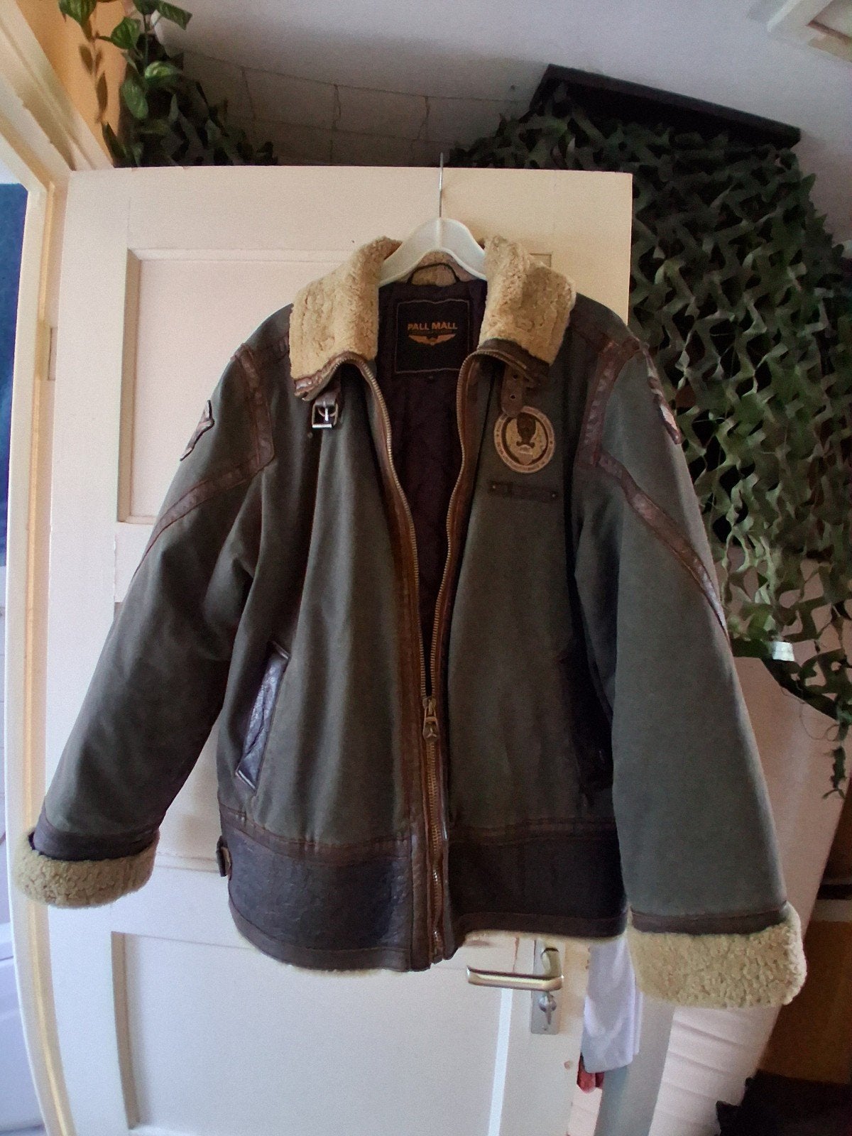 Pall Mall pilotenjas suède leder, Kleding | Heren, Ophalen of Verzenden, Zo goed als nieuw, Maat 56/58 (XL), Bruin