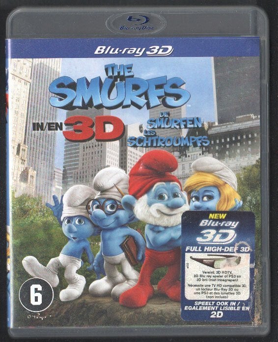 De Smurfen - The Smurfs 3D+2D. Blu-ray. NL audio+subs!, Avontuur, Gebruikt, Nederlands, Film