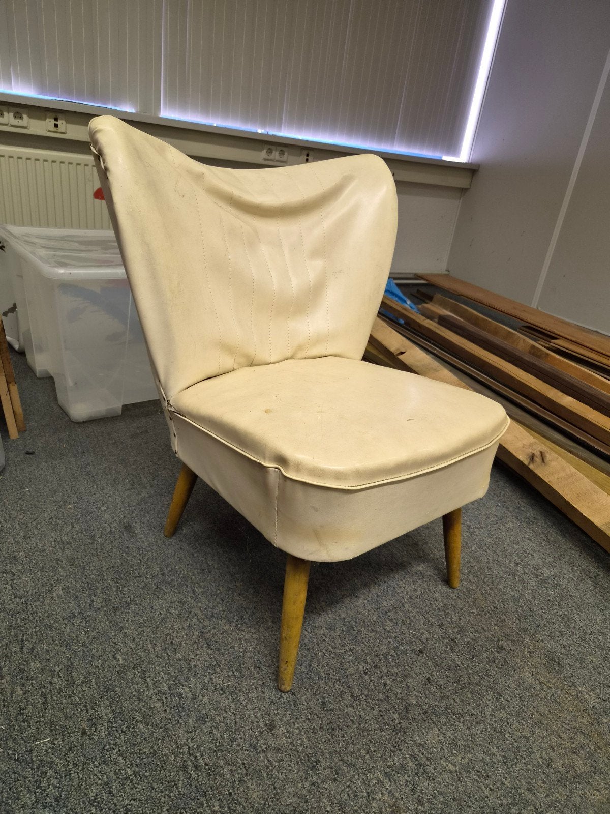 Vintage Cocktail Stoel - Opknapper, Hout, Gebruikt, Overige kleuren, Eén