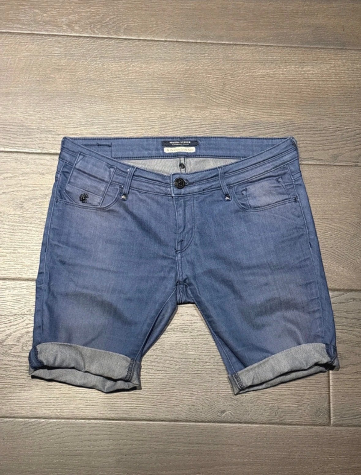 Maison Scotch denim shorts - La Parisienne W30/L30, Maat 38/40 (M), Kort, Gedragen, Verzenden