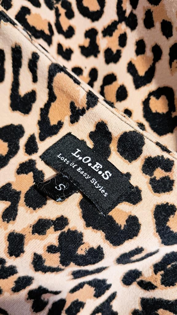 L.O.E.S.  💐dierenprint tuniek mt S, STUDIO ANNELOES, Bruin, Verzenden, Zo goed als nieuw