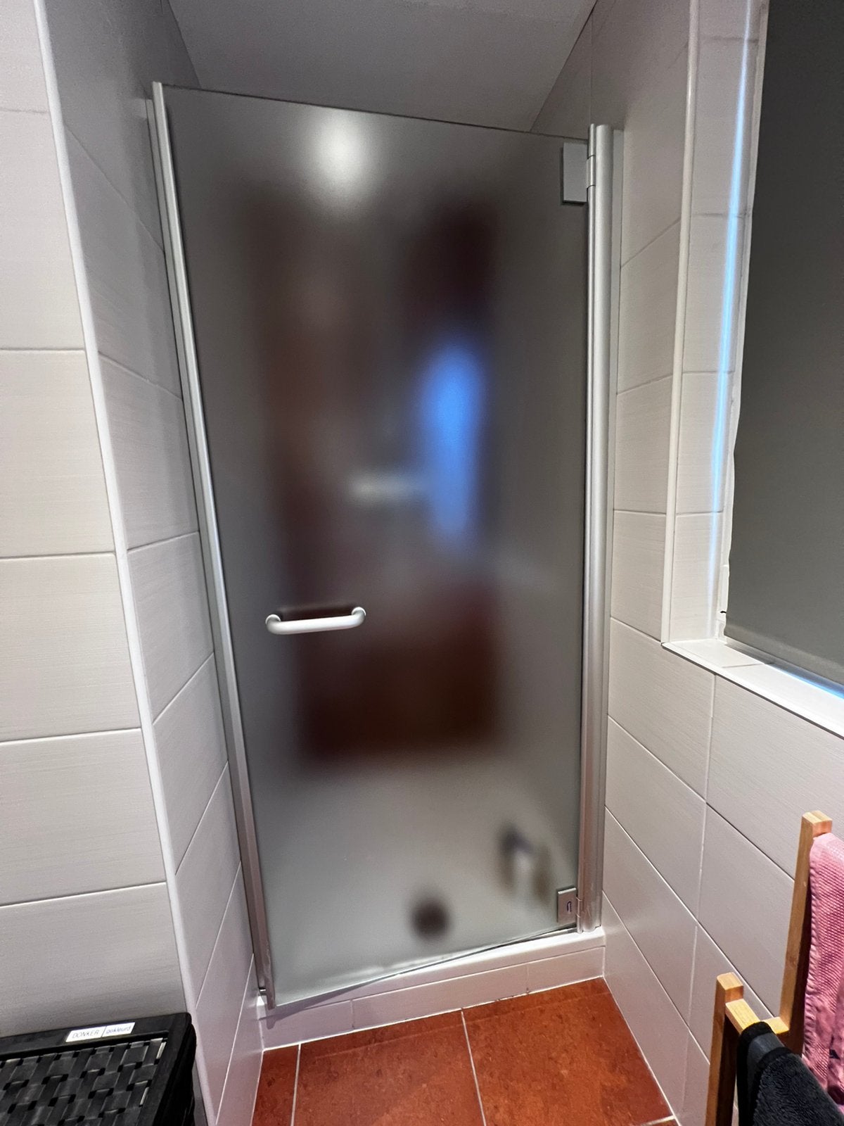 Douchedeur mat, Doe-het-zelf en Verbouw, Sanitair, Gebruikt, Douche, Glas, Ophalen