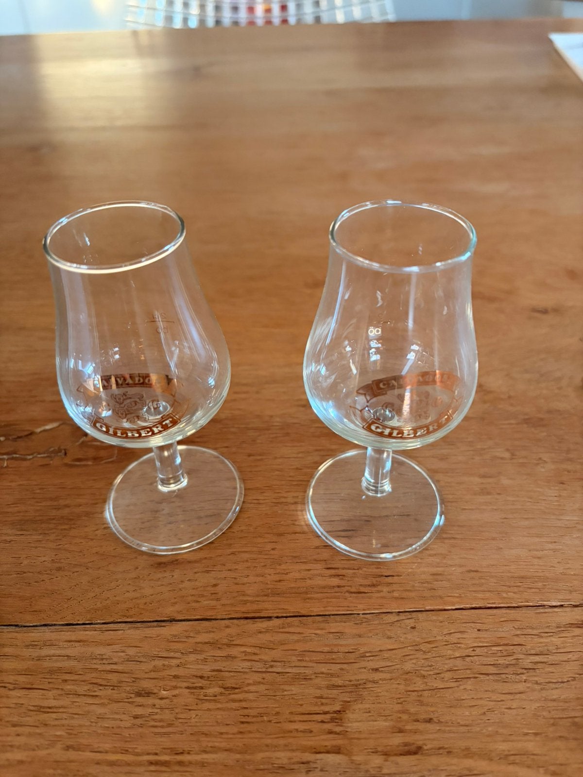 2 cognac glazen, Ophalen of Verzenden, Zo goed als nieuw, Overige typen