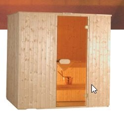 FINSE SAUNA 1975X1975 HARVIA CILINDRO 6,8KW, Ophalen, Nieuw, Complete sauna