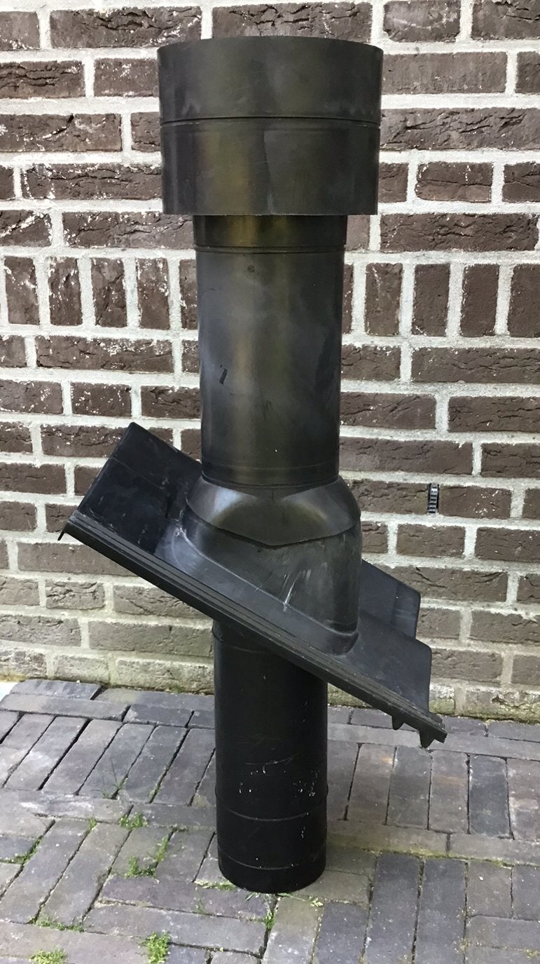 Ubbink dakdoorvoer diameter 125mm + doorvoerpan + afdichting, Ophalen, Afvoer, Gebruikt, Pvc