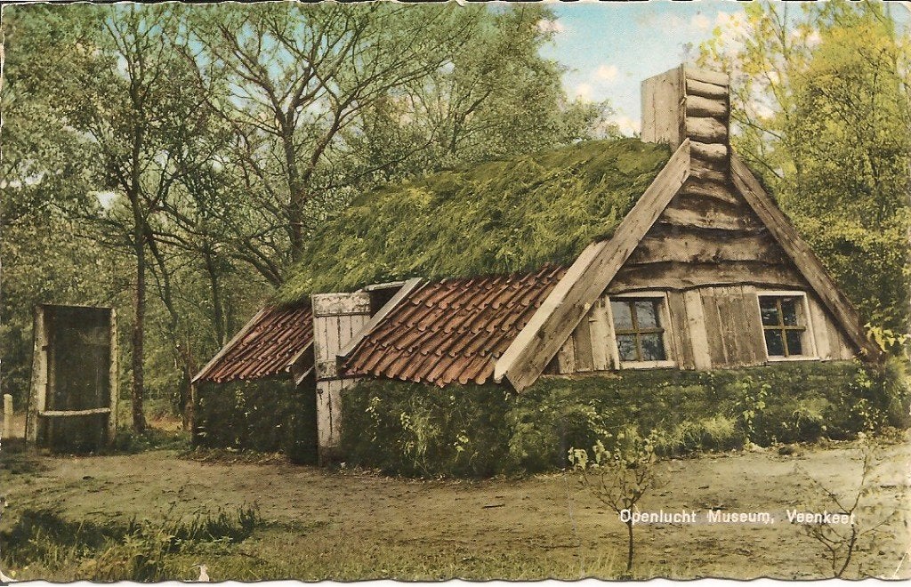 Oude Ansichtkaart Openlucht Museum Veenkeet Drenthe, Verzamelen, Ansichtkaarten | Nederland, Gelopen, Drenthe, 1960 tot 1980, Ophalen of Verzenden