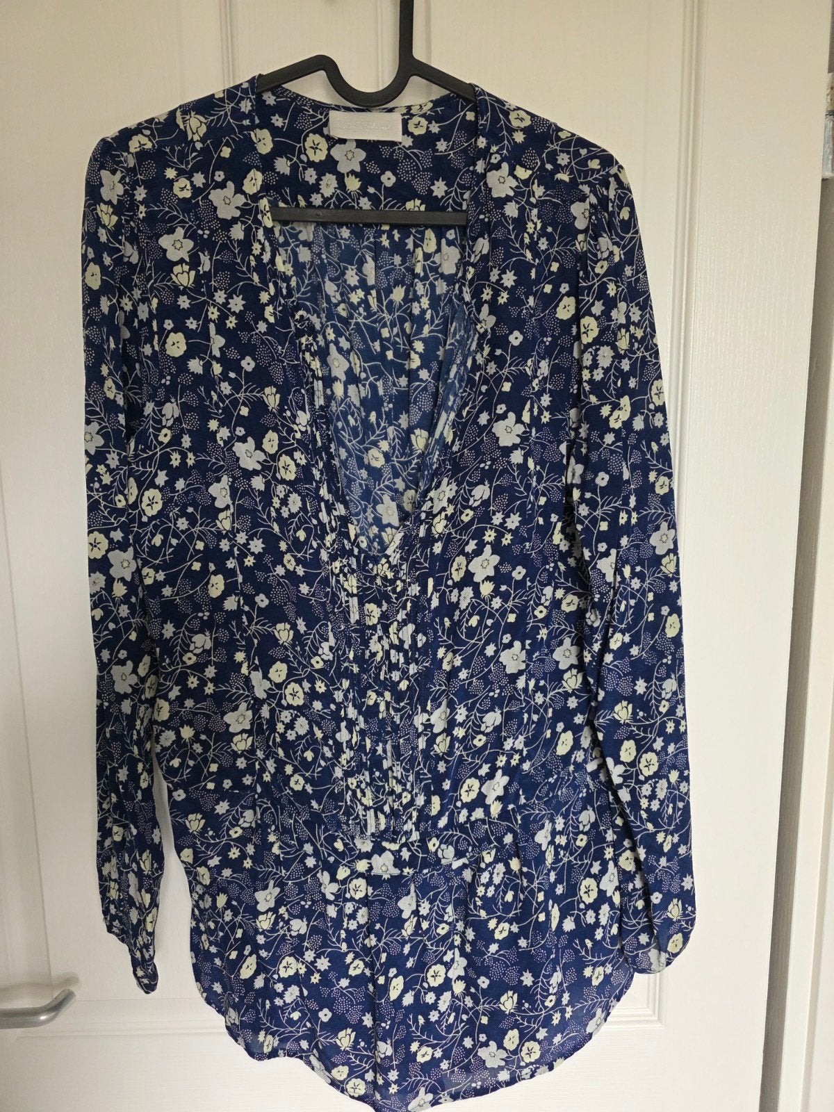 Zadig & Voltaire zijden blouse/tuniek – 'Tendem Print', Ophalen, Zo goed als nieuw, Maat 42/44 (L), Blauw