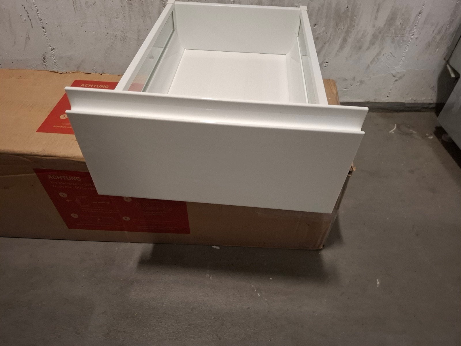 IKEA Voxtorp lade 2 stuks,  hoogglans wit 40 cm x 20 cm, Minder dan 50 cm, Gebruikt, Wit, Ophalen of Verzenden
