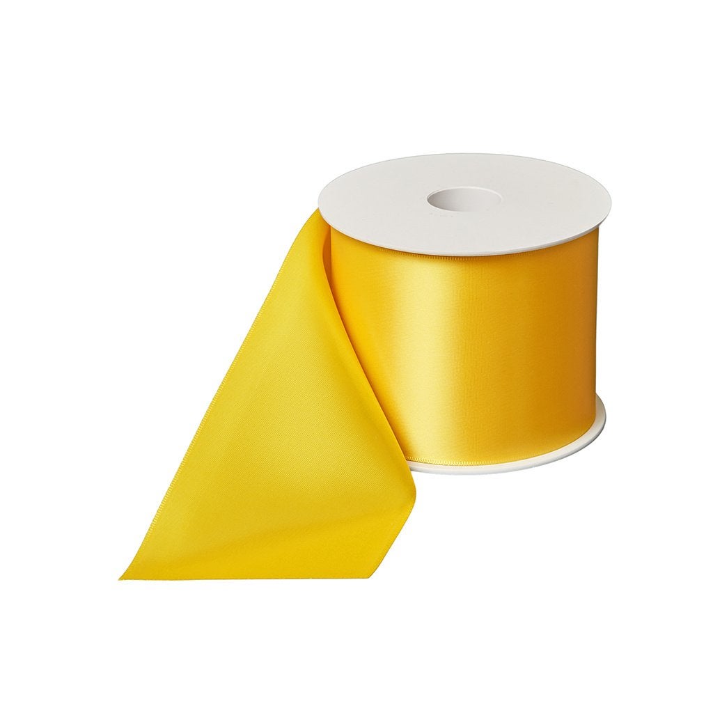 EasyRibbon rouwlint bedrukbaar polyester 75 MM Gelb, Overige thema's, Geel, Ophalen of Verzenden, Kunststof