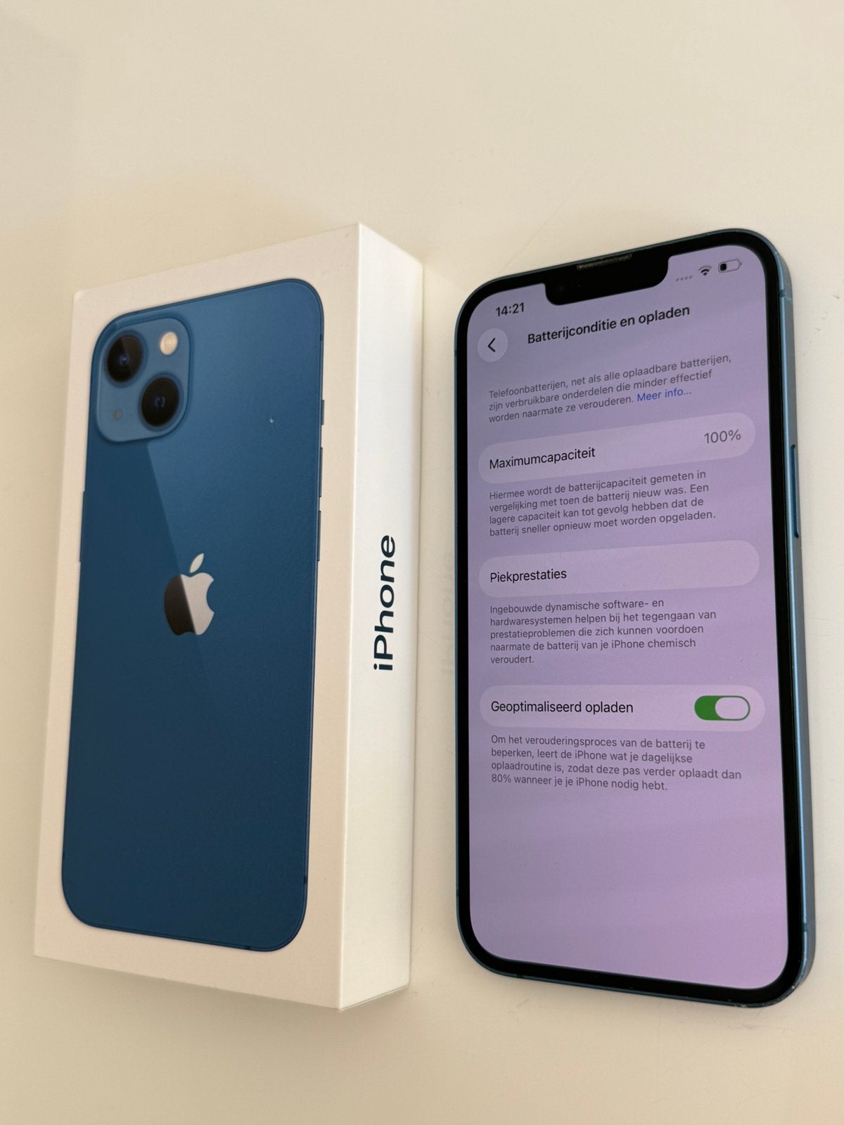 iPhone 13, 128 GB, Blauw, IPhone 13, Ophalen of Verzenden