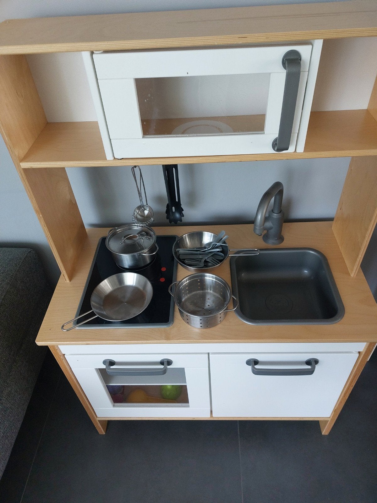 Houten speelkeuken met accessoires, Ophalen, Gebruikt, Hout, Speelkeuken