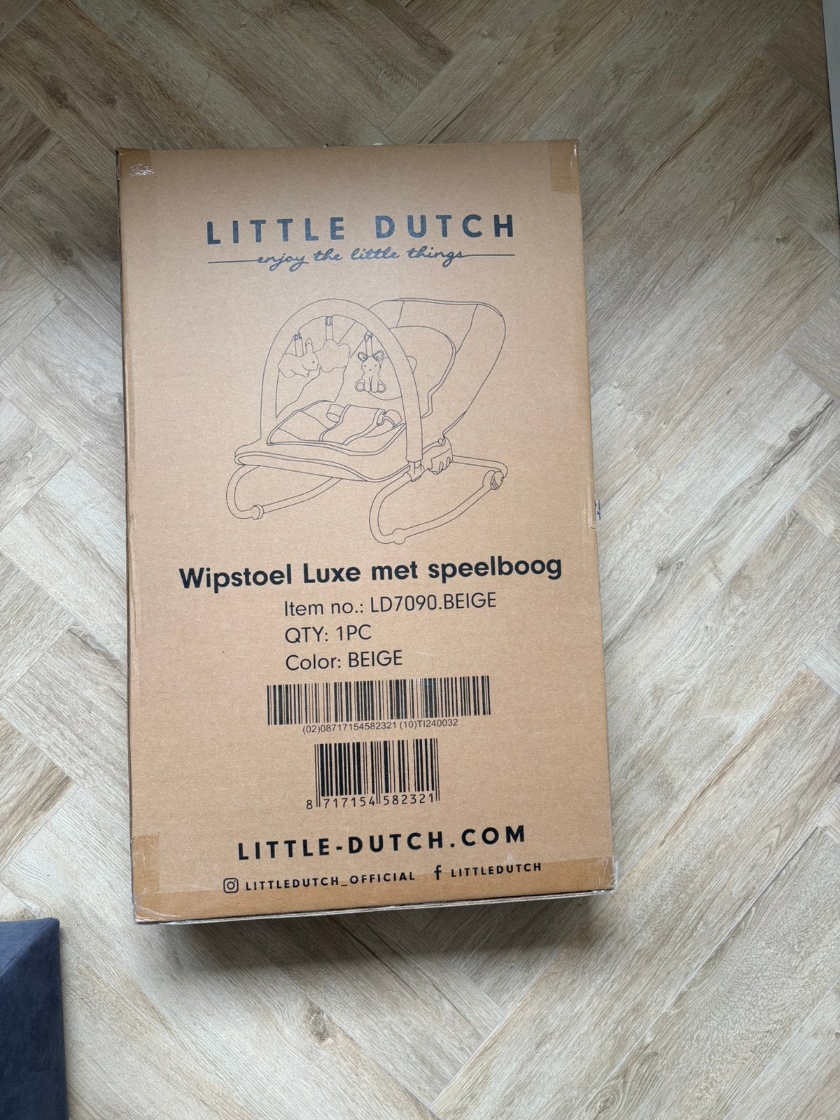 Little Dutch wipstoel beige (ongebruikt), Nieuw, Wipstoel, Met gordel(s) of riempje(s), Ophalen
