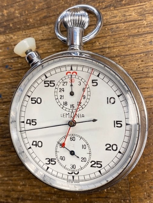 Lemania Vintage Military rattrapante split second stopwatch, Overige merken, Zakhorloge, Staal, 1960 of later