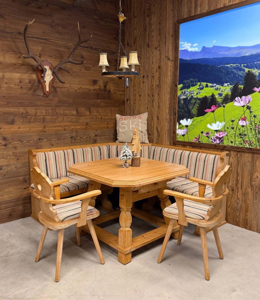 Oostenrijkse eethoek | Alpen Stube set | Hoekbank + tafel, Ophalen