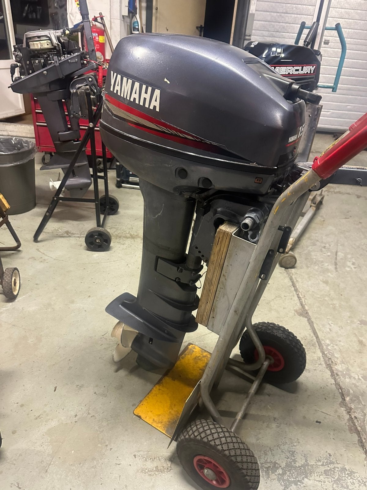 Yamaha 15 pk 2 takt, langstaart . Knuppelbediening!, 10 tot 30 pk, Zo goed als nieuw, Yamaha, Met afstandsbediening