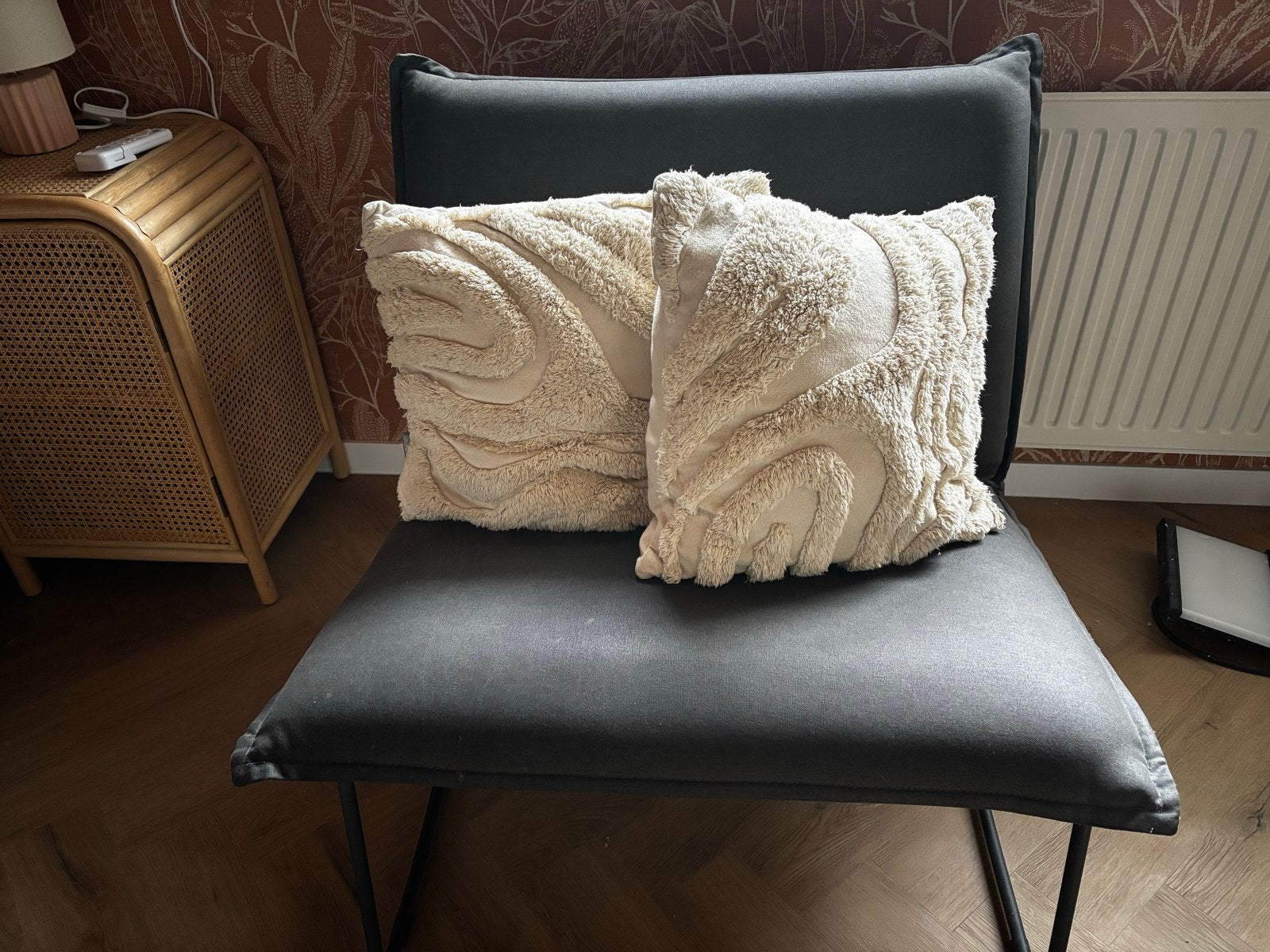 Comfortabele donkergrijze lounge stoel van X5 Home, Ophalen, Zwart, Zo goed als nieuw, Metaal