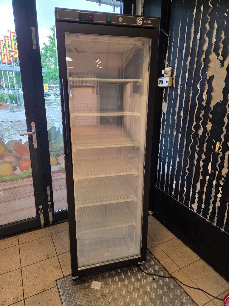 G-Line Vrieskast Glasdeur 400 liter - Zo goed als nieuw, Minder dan 60 cm, 160 cm of meer, Zo goed als nieuw, Vrijstaand