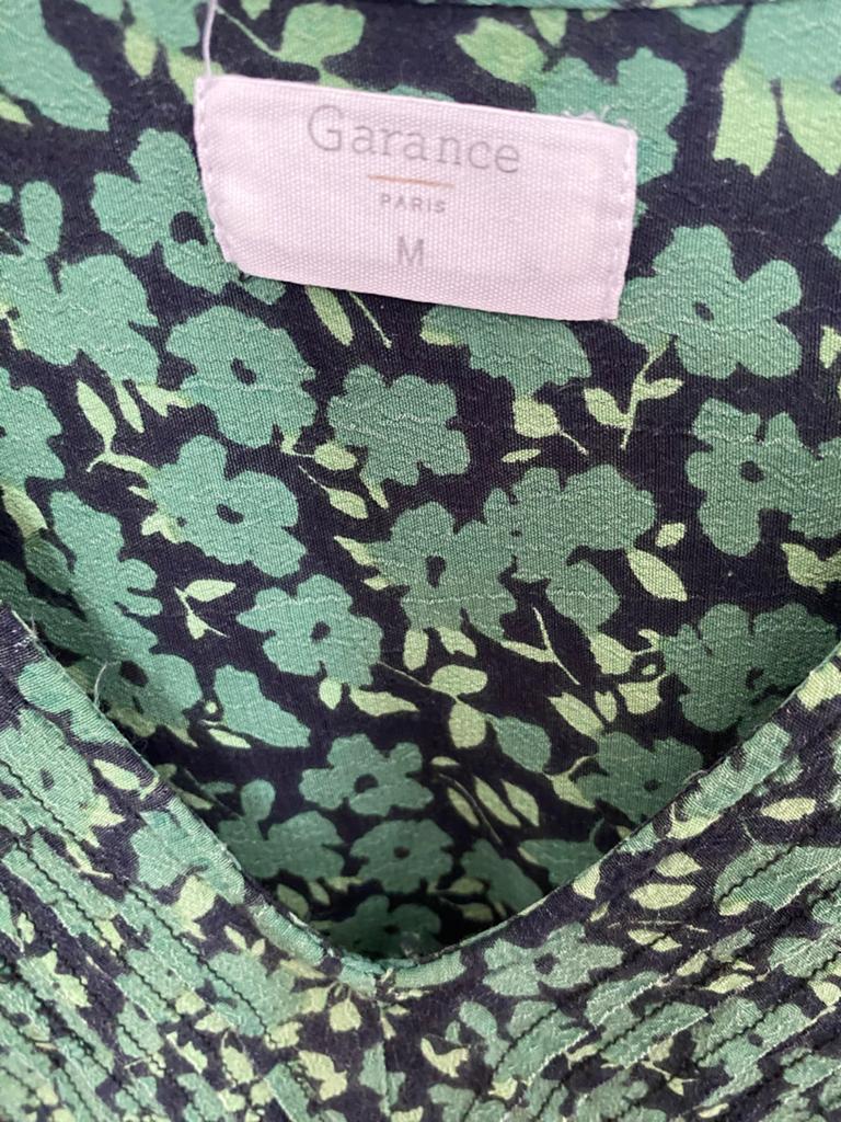 Garance Paris Blouse met bloemenprint - Maat M, Kleding | Dames, Tops, Zo goed als nieuw, Lange mouw, Groen, Ophalen