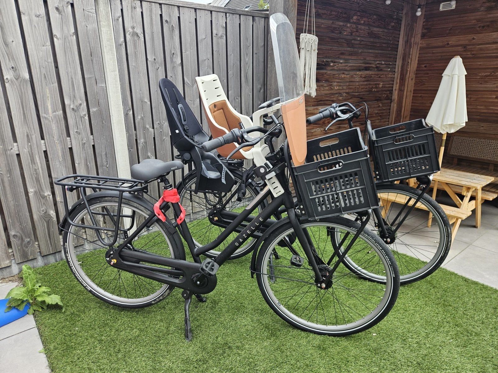 Gazelle Heavy Duty fiets met 2 kinderzitjes, Ophalen, Versnellingen, 56 cm of meer, Zo goed als nieuw