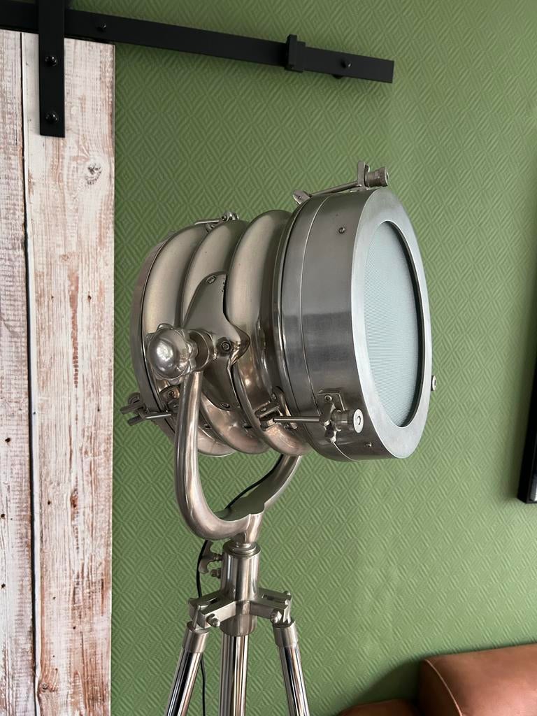 Stoere industriële vloerlamp / statieflamp, Ophalen, Zo goed als nieuw, Metaal, 150 tot 200 cm