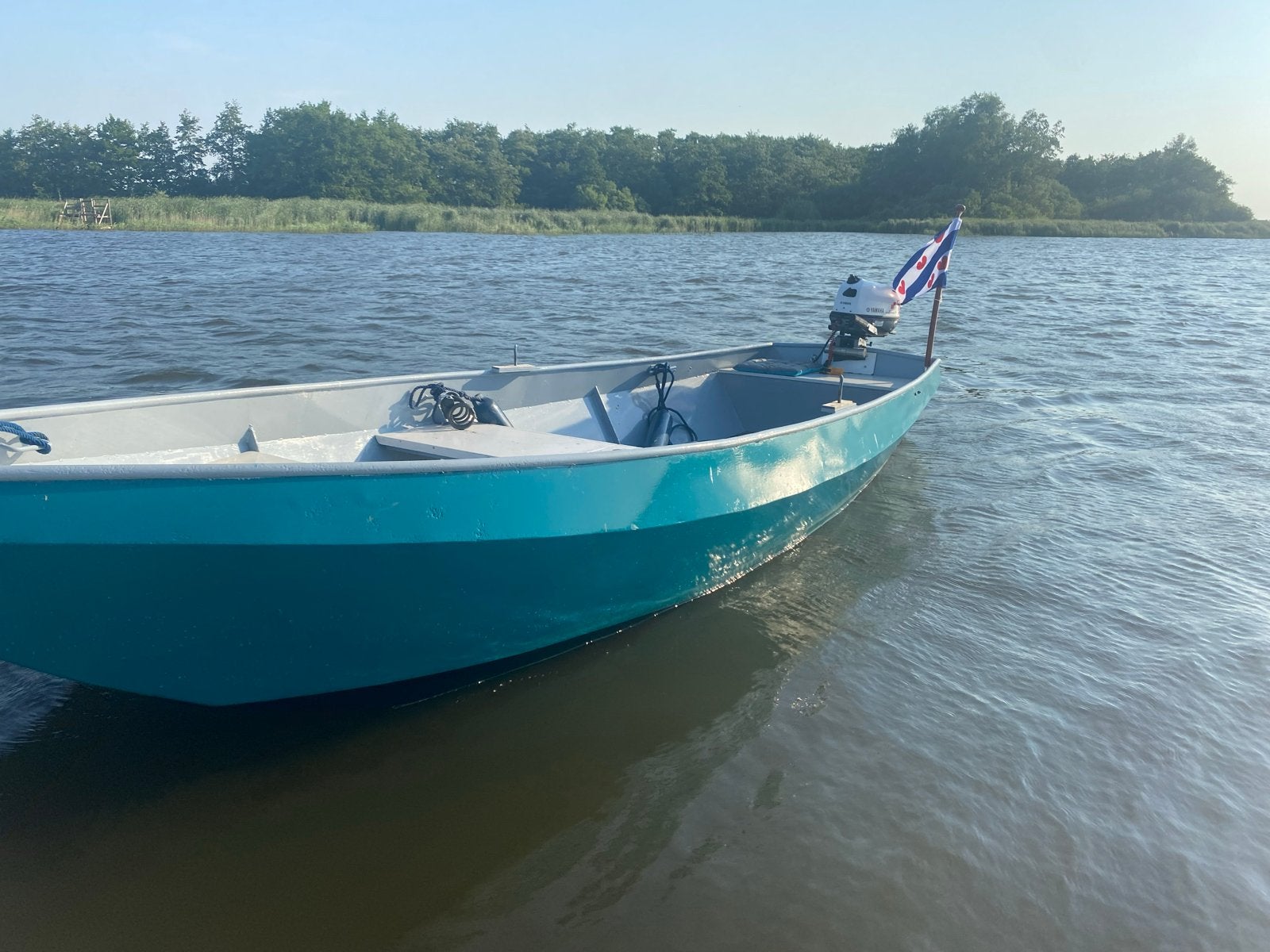 Beenhakker Vlet met Yamaha 6pk buitenboordmotor, Overige merken, Gebruikt, Buitenboordmotor, Vlet