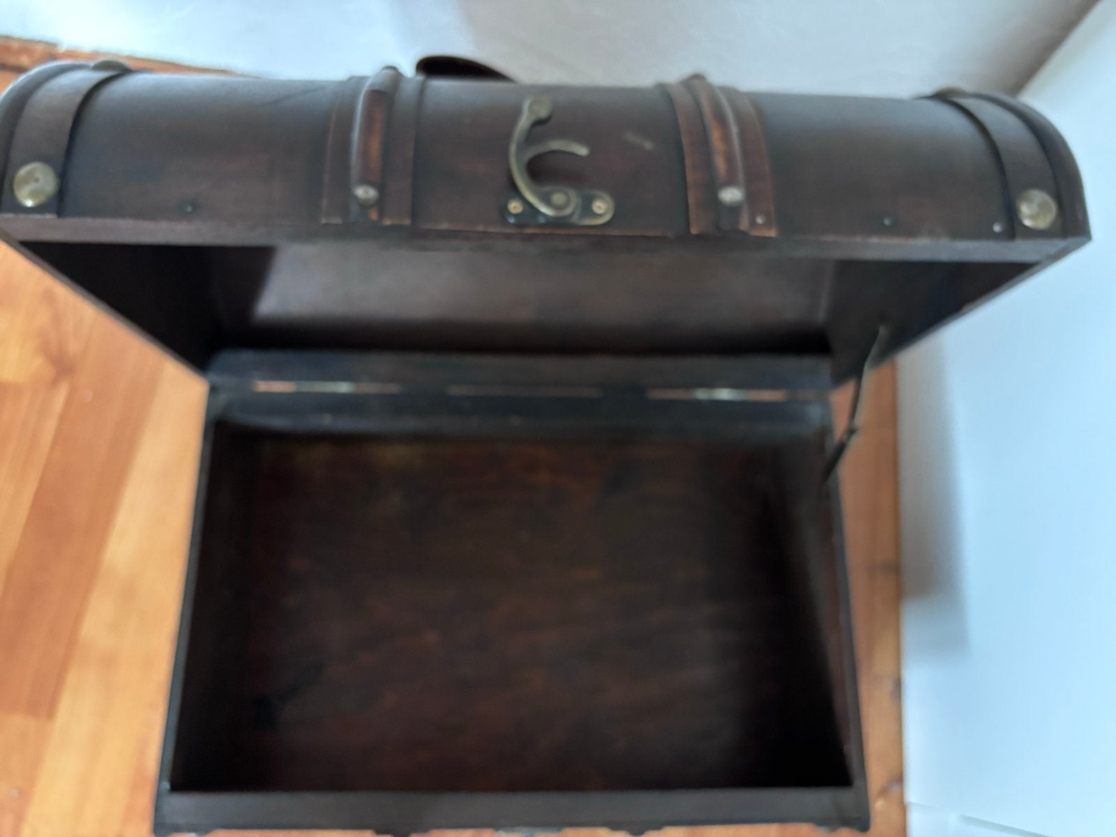 Decoratieve Houten Schatkist - Vintage Stijl, Ophalen of Verzenden