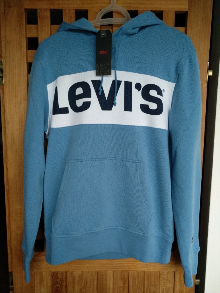 NIEUW LEVI'S HOODIE lichtblauw S LEVIS sweater, Nieuw, Levi’s, Maat 46 (S) of kleiner, Verzenden