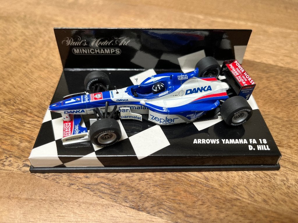 Minichamps 1:43 Arrows Yamaha FA 18 D. Hill, Ophalen of Verzenden, Zo goed als nieuw, Auto, MiniChamps