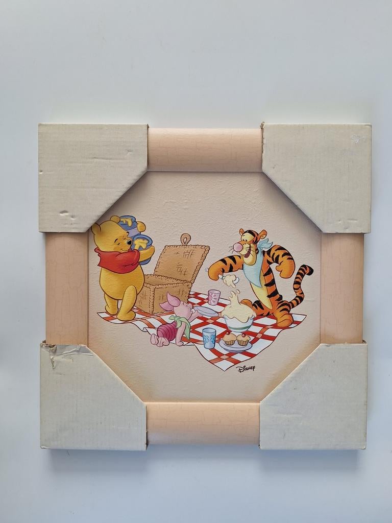 Disney prent Winnie de Pooh, Knorretje en Tijgertje., Gevondenengemaakt@gmail.com, Disney, Ophalen of Verzenden, Zo goed als nieuw