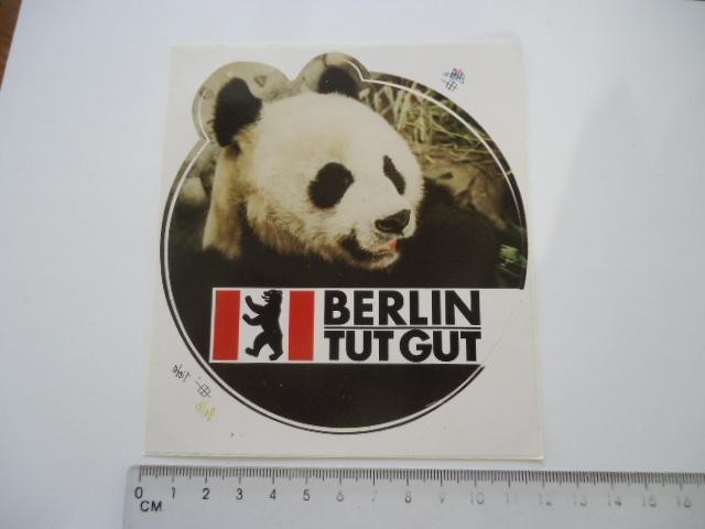 sticker oud Berlijn zoo dierentuin dierenpark beer panda, Verzamelen, Verzenden, Zo goed als nieuw, Bedrijf of Vereniging