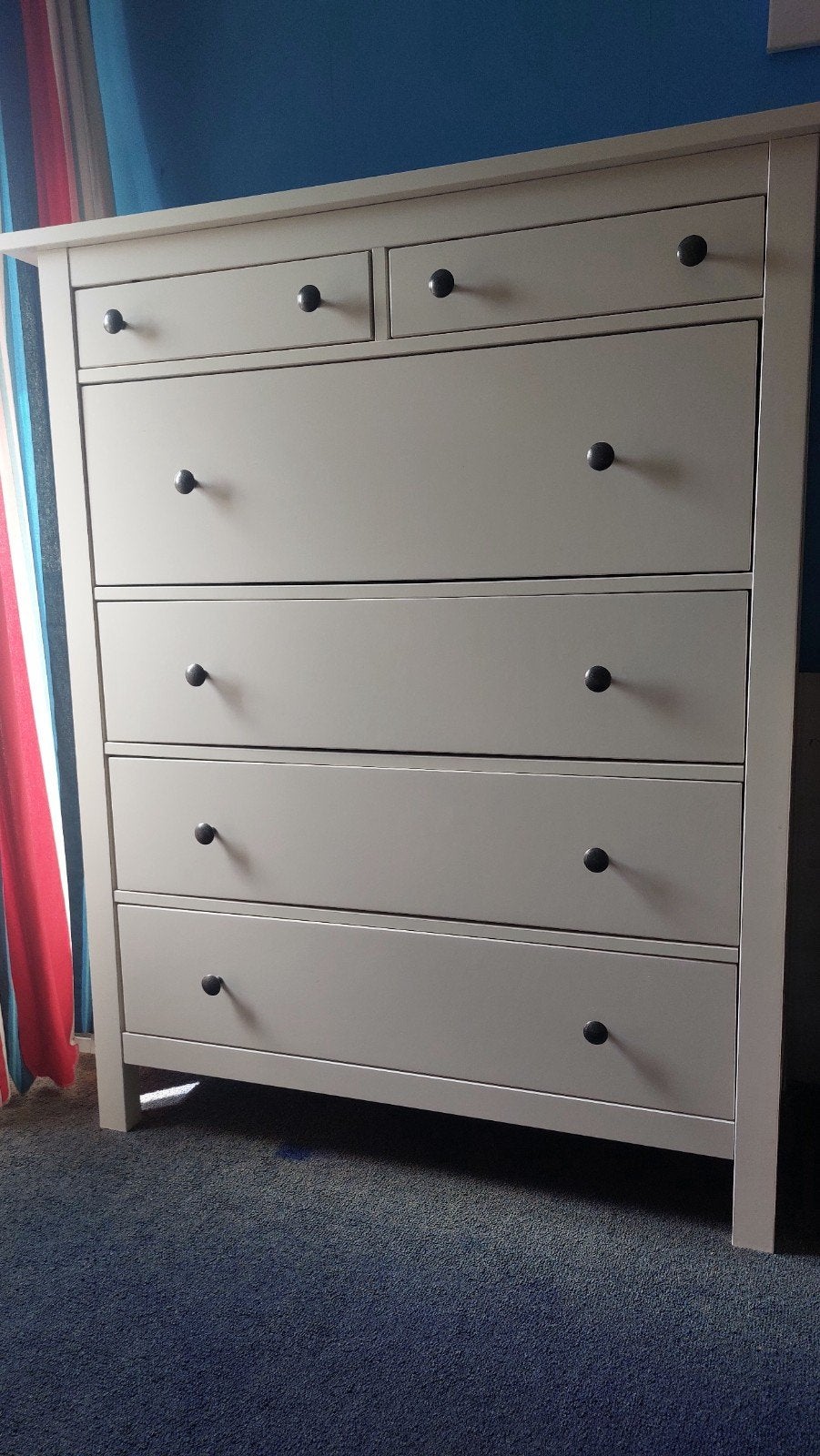 Kledingkast, ladenkast, ikea, wit, 100 x 48 x 131 cm., 100 tot 150 cm, 5 laden of meer, 100 tot 150 cm, Ophalen of Verzenden