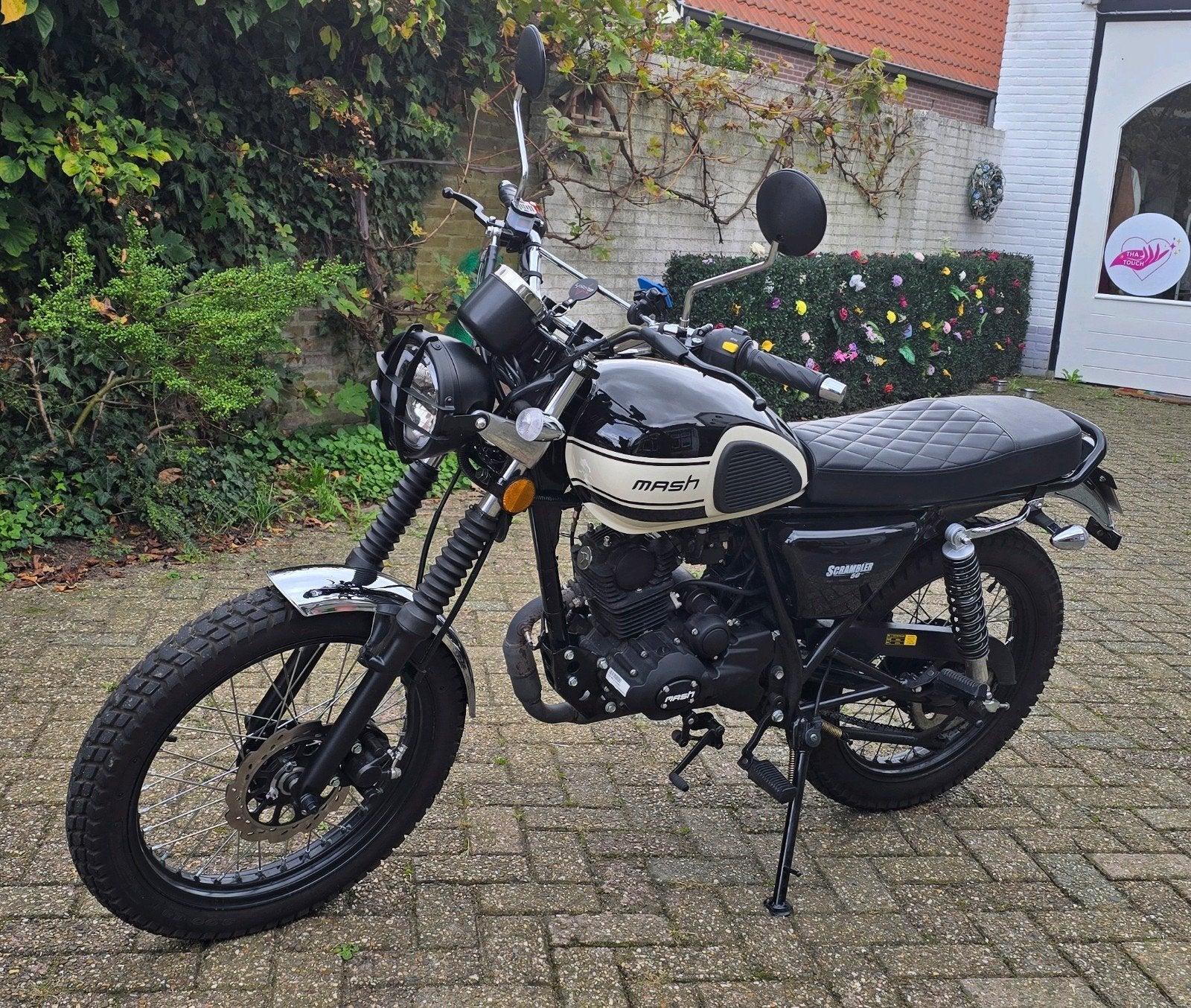 Mash scrambler 50 schakelbrommer 50cc 4-takt, Ophalen, Gebruikt, Maximaal 45 km/u, Mash