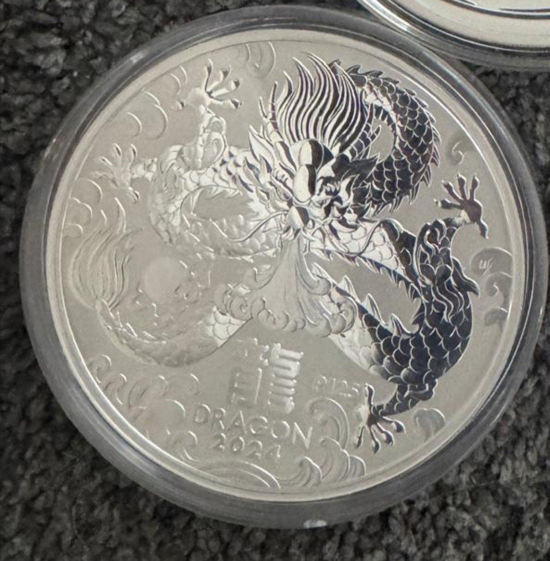1 kilo lunar 3 year of the dragon 2024, Postzegels en Munten, Edelmetalen en Baren, Ophalen of Verzenden, Zilver