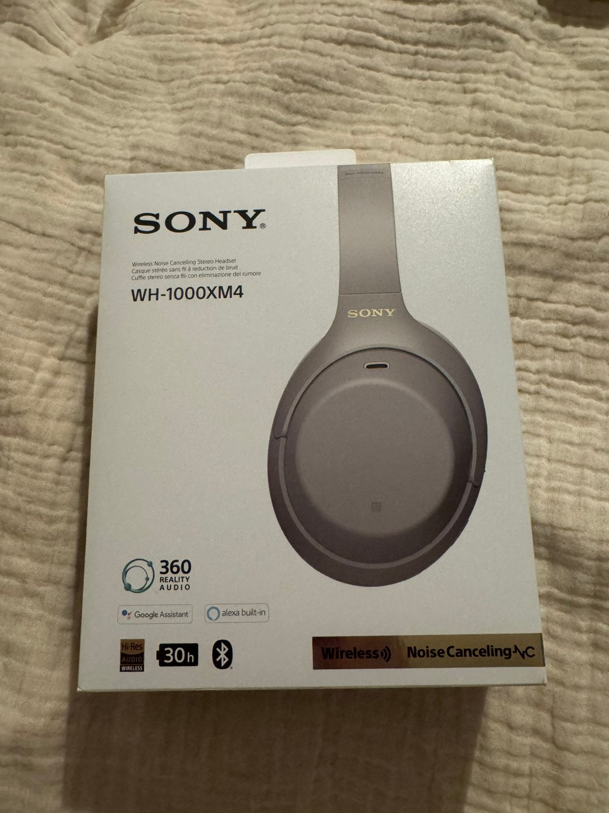 Sony WH-1000XM4 noice cancelling, Audio, Tv en Foto, Koptelefoons, Zo goed als nieuw, Over-ear, Sony, Beige, Bluetooth, Draadloos
