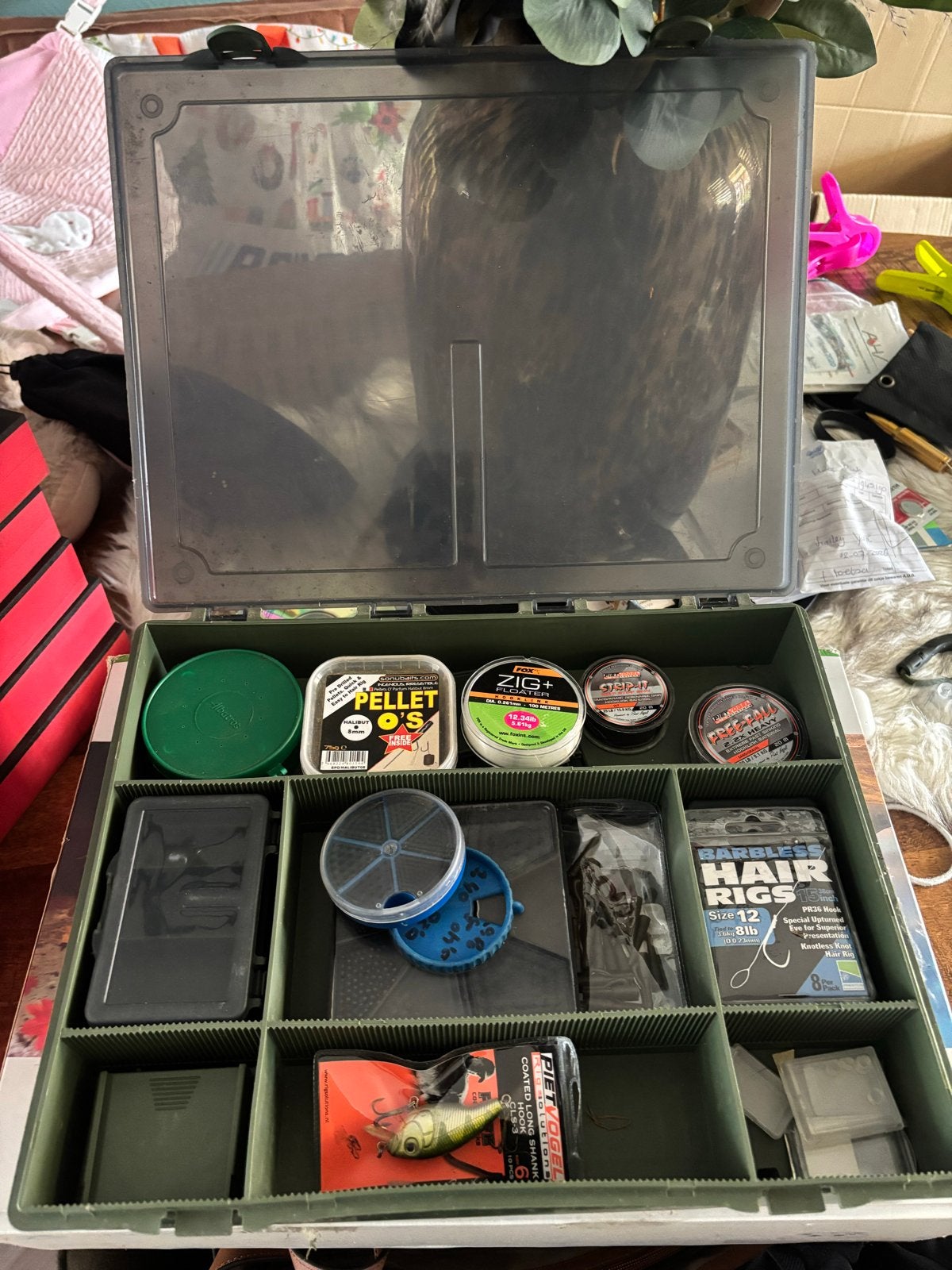 Tacklebox gevuld met materiaal, Watersport en Boten, Ophalen of Verzenden, Gebruikt, Vislijn