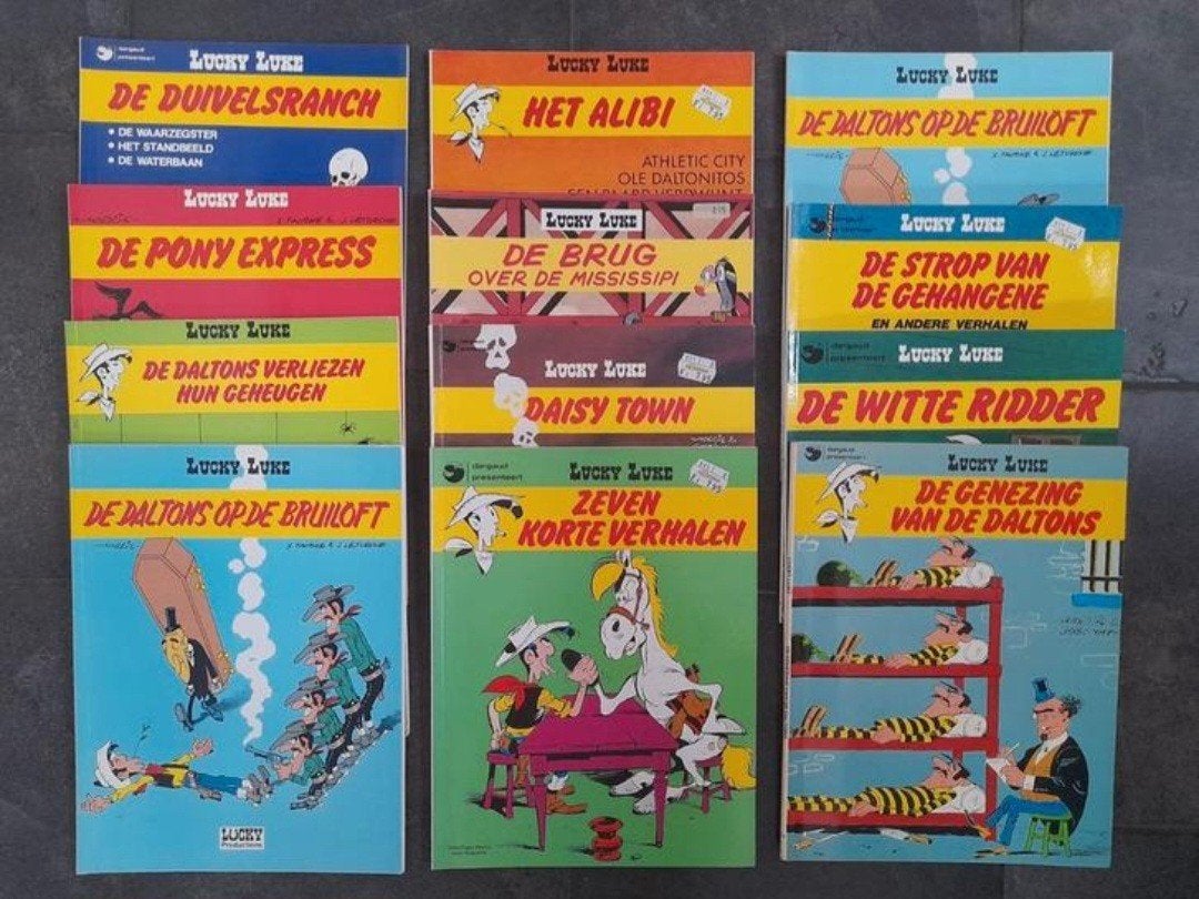 Lucky Luke ~ stripboek ~ Daltons, Meerdere stripboeken, Ophalen of Verzenden, Gelezen