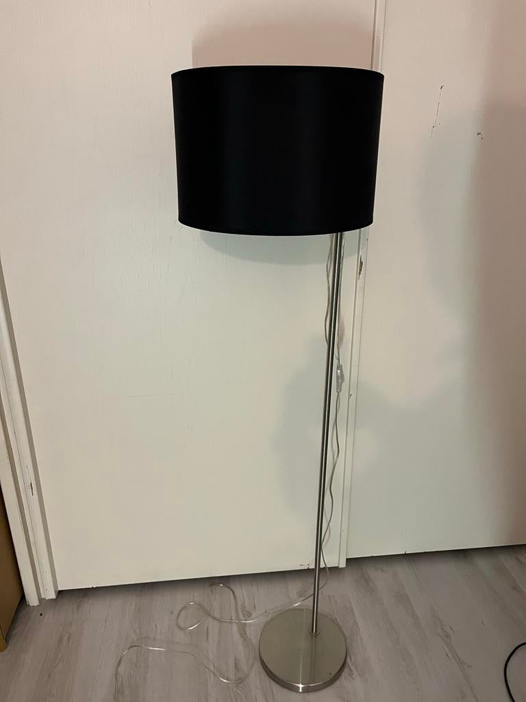 Moderne staande lamp met leeslicht - Zwart/Zilver, Ophalen, Gebruikt, Metaal, 150 tot 200 cm