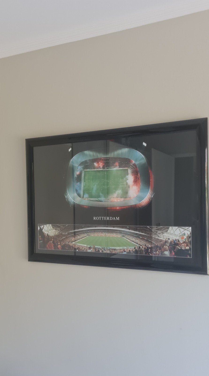 Schilderij Feyenoord Rotterdam, de kuip, Ophalen, Gebruikt, 100 tot 125 cm, Foto of Poster