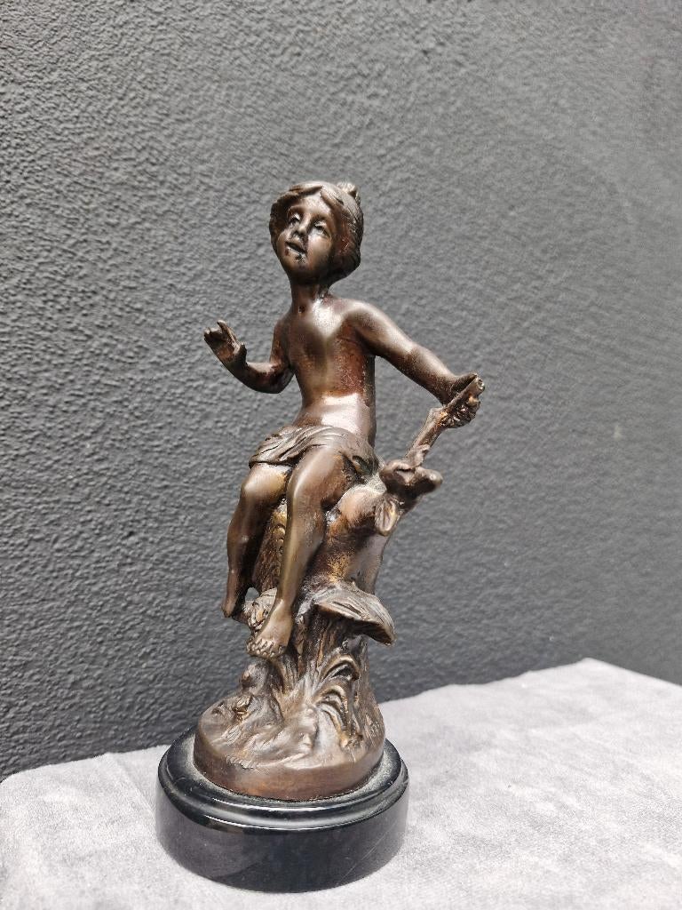 beeld brons meisje auguste moreau, Verzenden, Brons