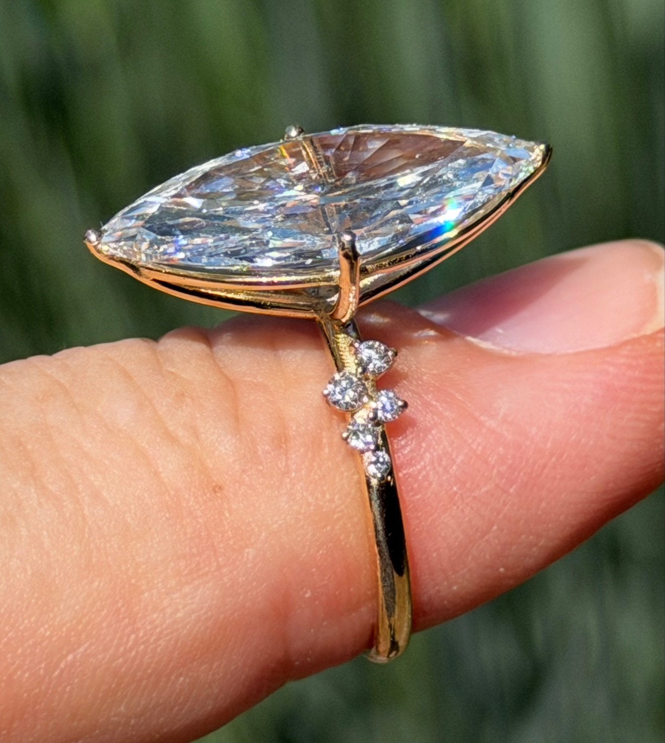 Gouden ring met VS1 diamant van 9.22ct!! retailwaarde €13500, Sieraden, Tassen en Uiterlijk, Ringen, Nieuw, Ophalen of Verzenden