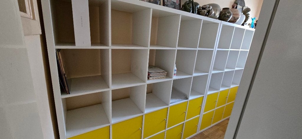 Ikea kallax 25 vakken, Ophalen, 150 tot 200 cm, 25 tot 50 cm, Met deur(en)