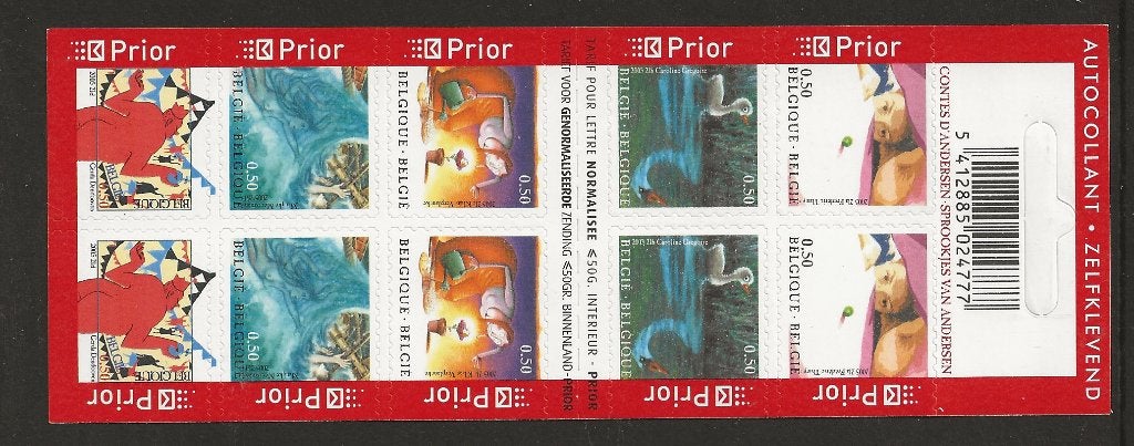 Belgie, boekje Sprookjes Andersen no 3502/3506, postfris, Ophalen of Verzenden, Postfris
