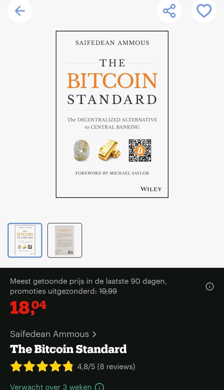 The Bitcoin Standard - Softcover - Niet meer verkrijgbaar!, Ophalen, Nieuw