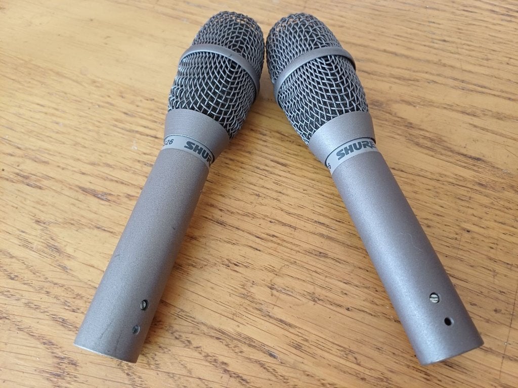 2x Shure condensator microfoons, Ophalen of Verzenden, Gebruikt, Overige typen