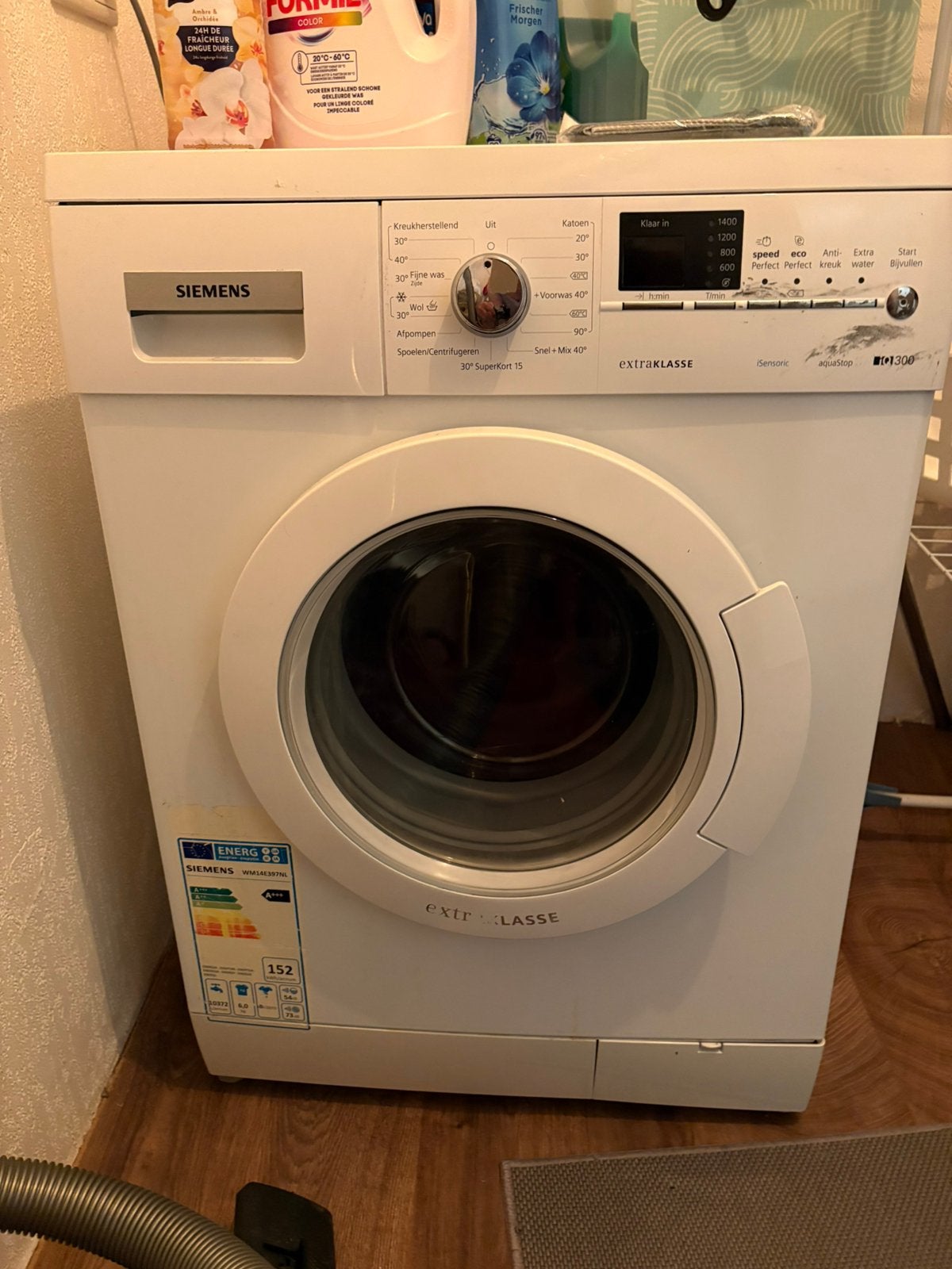 siemens İQ300 6kg A+++ extra klasse wasmachine, Gebruikt, Energieklasse A of zuiniger, Ophalen of Verzenden, Voorlader