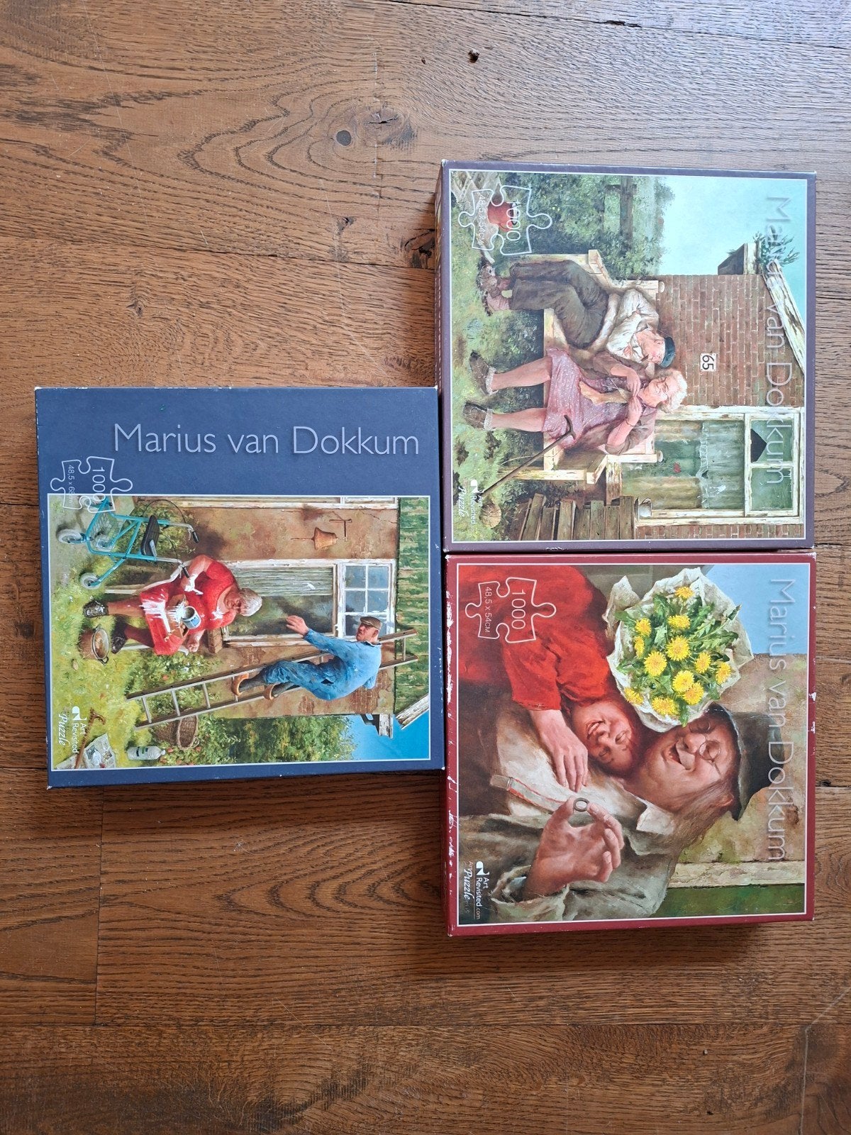 Marius van Dokkum Puzzels - 3 stuks, 1000 stukjes, Hobby en Vrije tijd, Ophalen of Verzenden, 500 t/m 1500 stukjes, Zo goed als nieuw