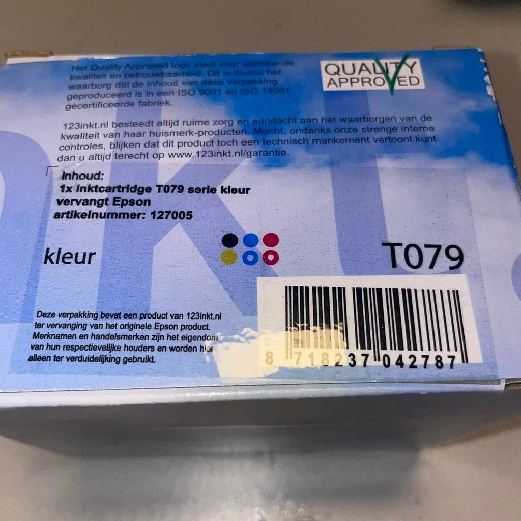 Ongebruikt 123 inkt set Epson T079 serie, Ophalen of Verzenden, Zo goed als nieuw