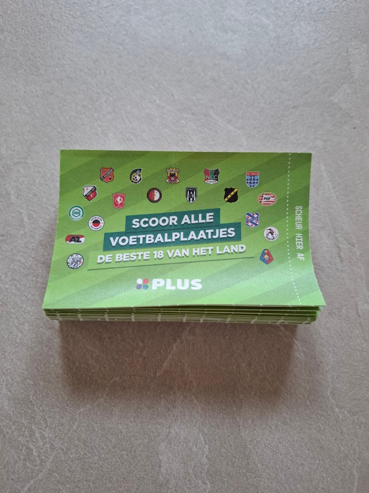 34 Plus voetbalplaatjes - De Beste 18 van het Land, Ophalen of Verzenden